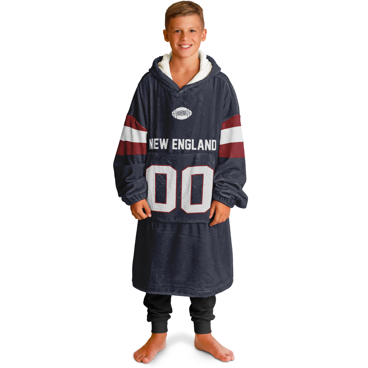 NRL Newcastle Knights Lover Aboriginal Flag Indigenous Sherpa Hoodie - View #11